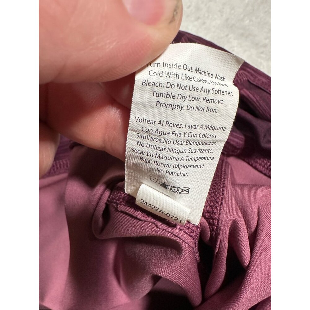 Avia Womens XXL Camouflage Leggings Stretch Fit Maroon Purple Activewear - Picture 5 of 9